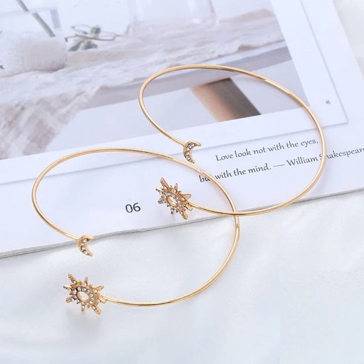 Arm Bracelet Sun & Moon | Plated 14k Gold