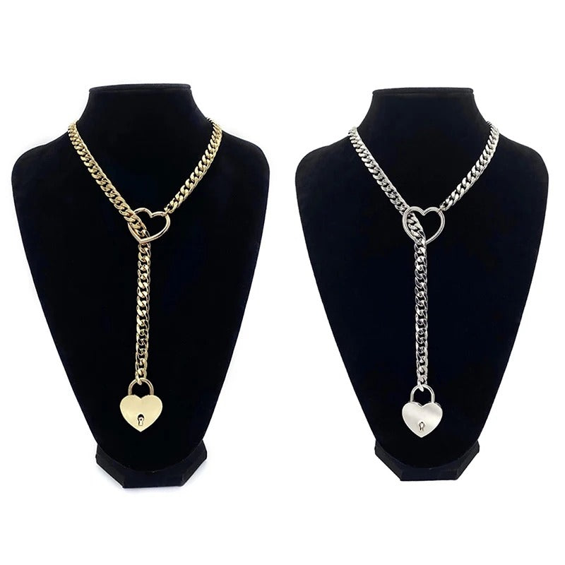 Heart Lock Couples Necklace | 14K Plated