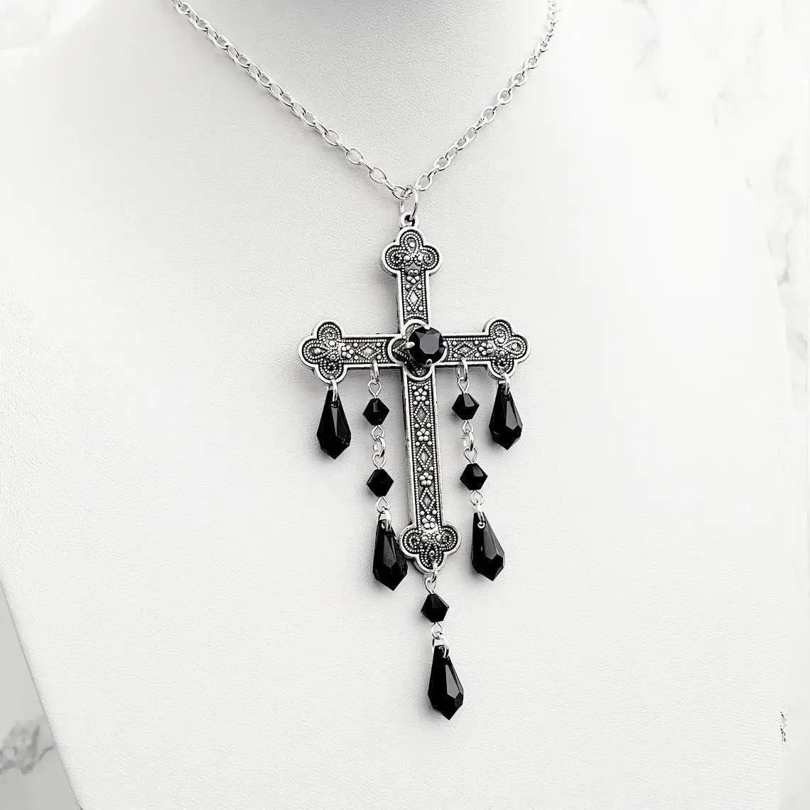 Gothic Cross Necklace Halloween