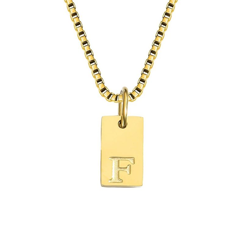 Initialen Ketting Aleid | 14k Verguld Goud