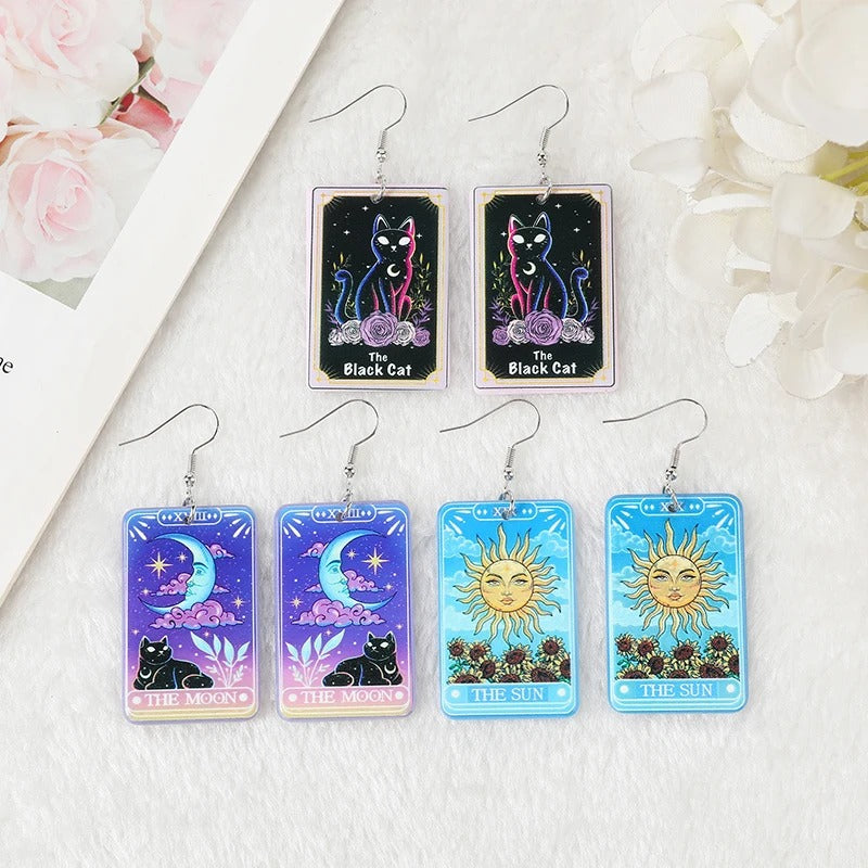 Tarot Card Earrings | Galaxy Design voor Kosmische Spirituelen