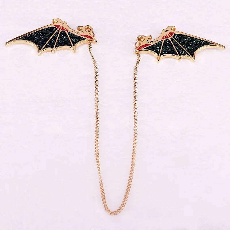 Fourth Wing Dragon Collar Glitter Pin Brooch