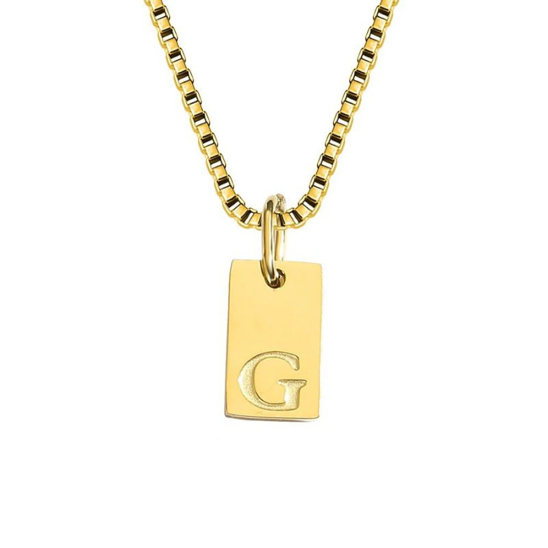 Initialen Ketting Aleid | 14k Verguld Goud