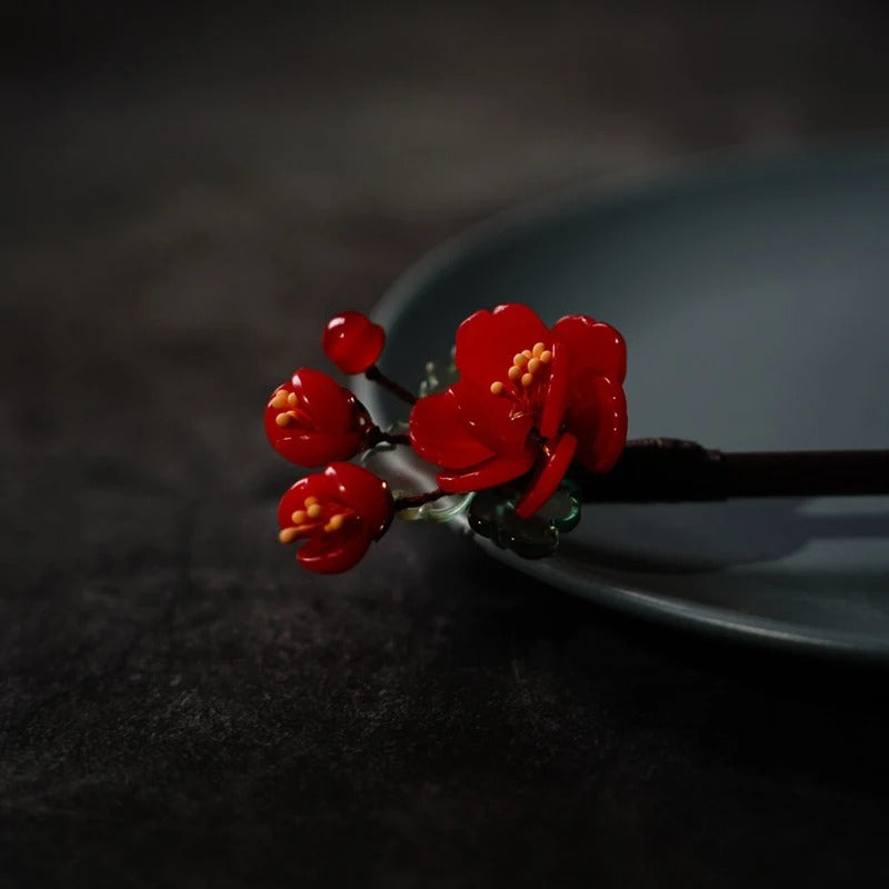 Original Chinese Blossom Hairpins | Tijdloze Elegantie