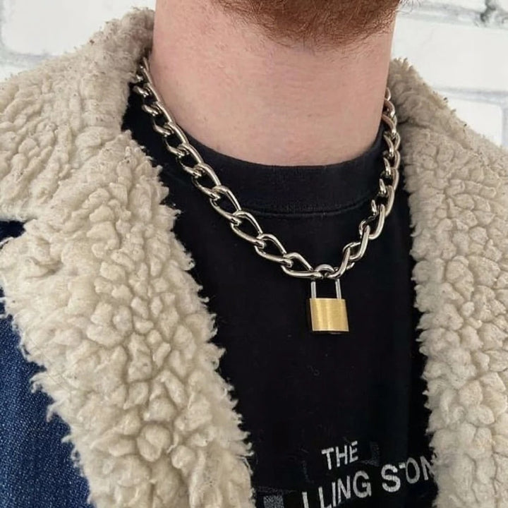 Lock Chocker Necklace Punk