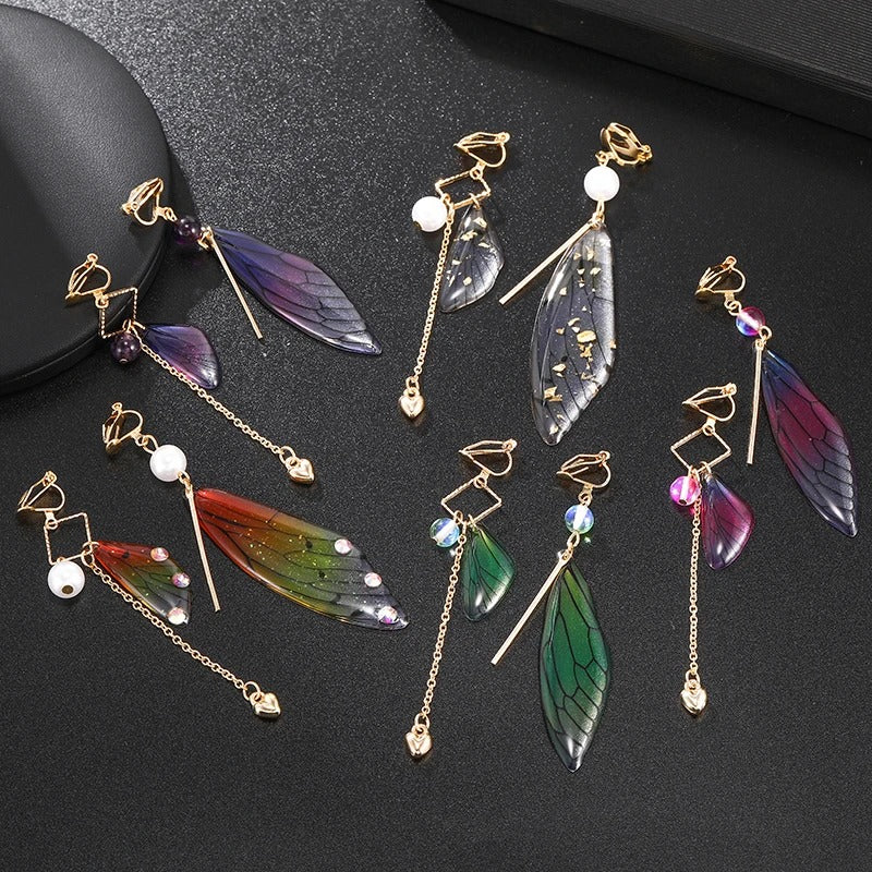 Asymmetrical Butterfly Wing Earrings