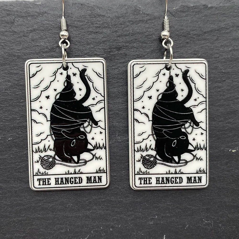 Tarot Earrings Cat Variant