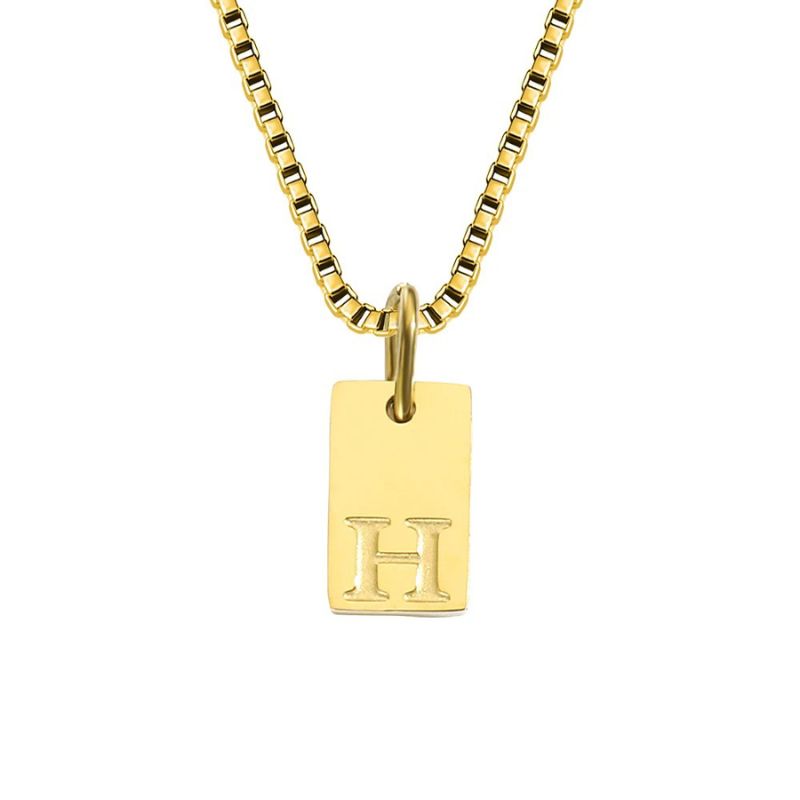 Initialen Ketting Aleid | 14k Verguld Goud