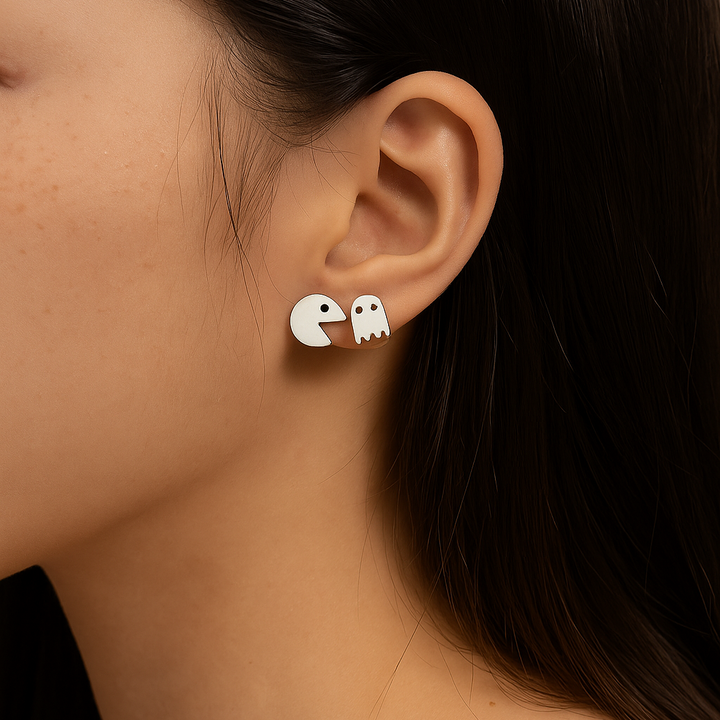 Boucles d'oreilles mignonnes | Édition rétro arcade Pac-Man