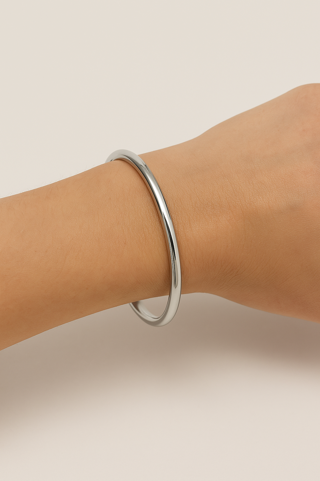 Bracciale schiavo massiccio classico | Oro placcato 14k