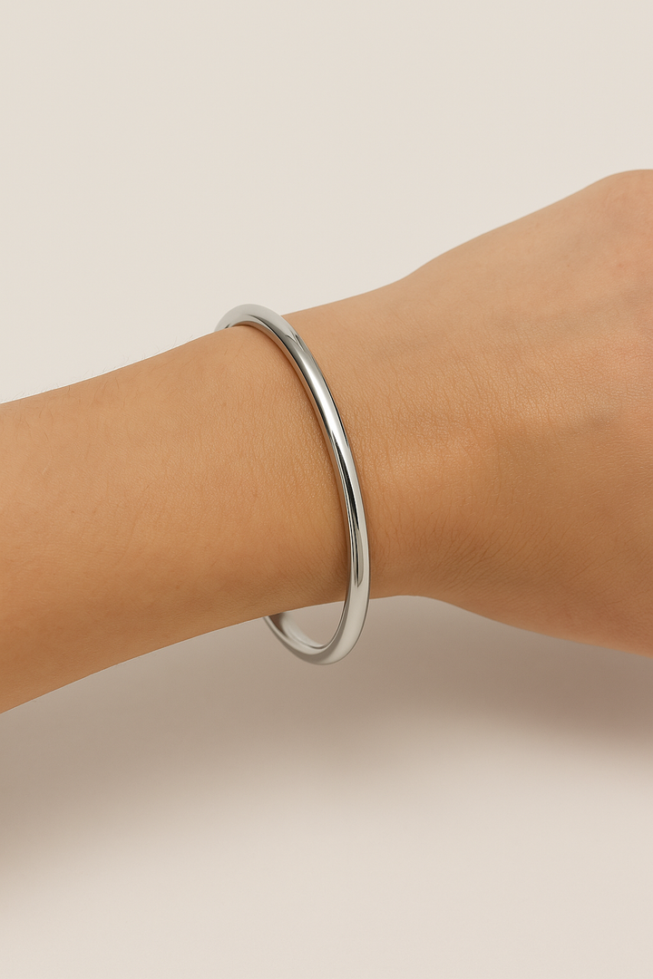 Bracciale schiavo massiccio classico | Oro placcato 14k