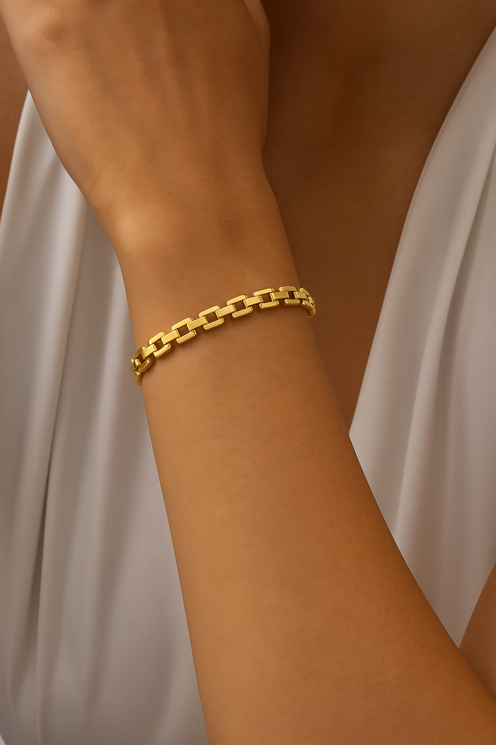 Bracelet chaîne de luxe | Or plaqué 14 carats