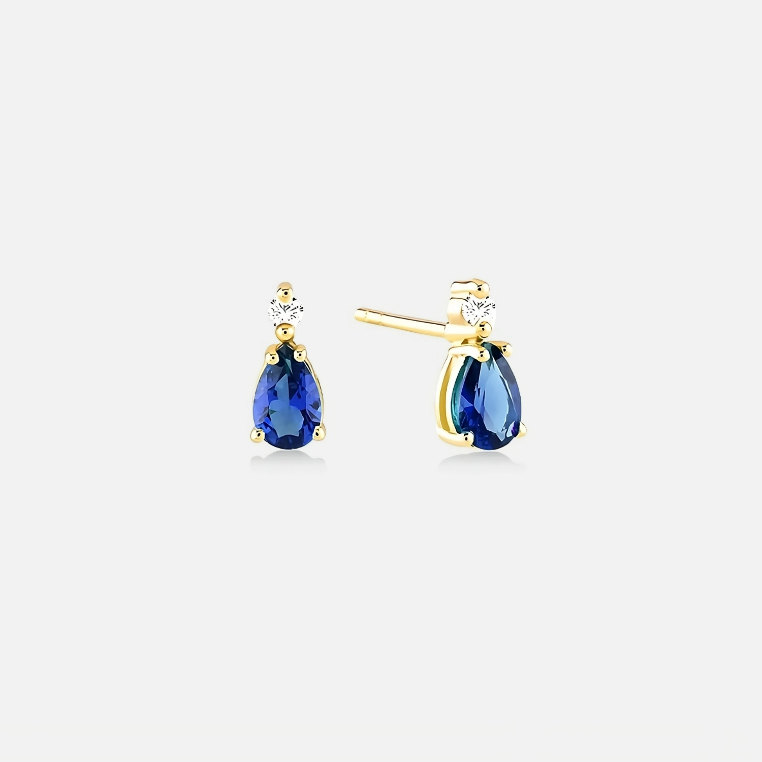 Colored Water Drop Zircon Stud Earrings | 925 Sterling Silver