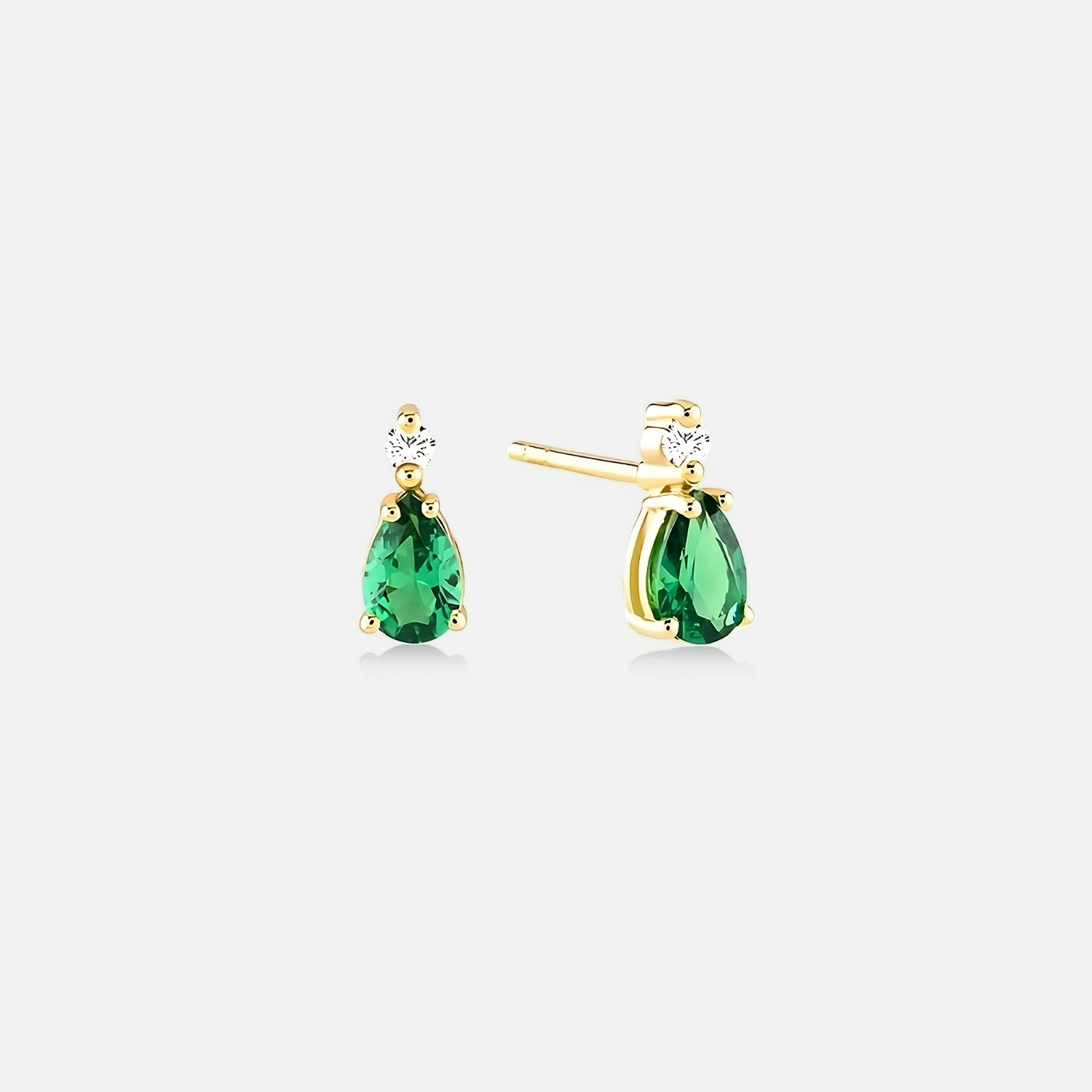 Colored Water Drop Zircon Stud Earrings | 925 Sterling Silver