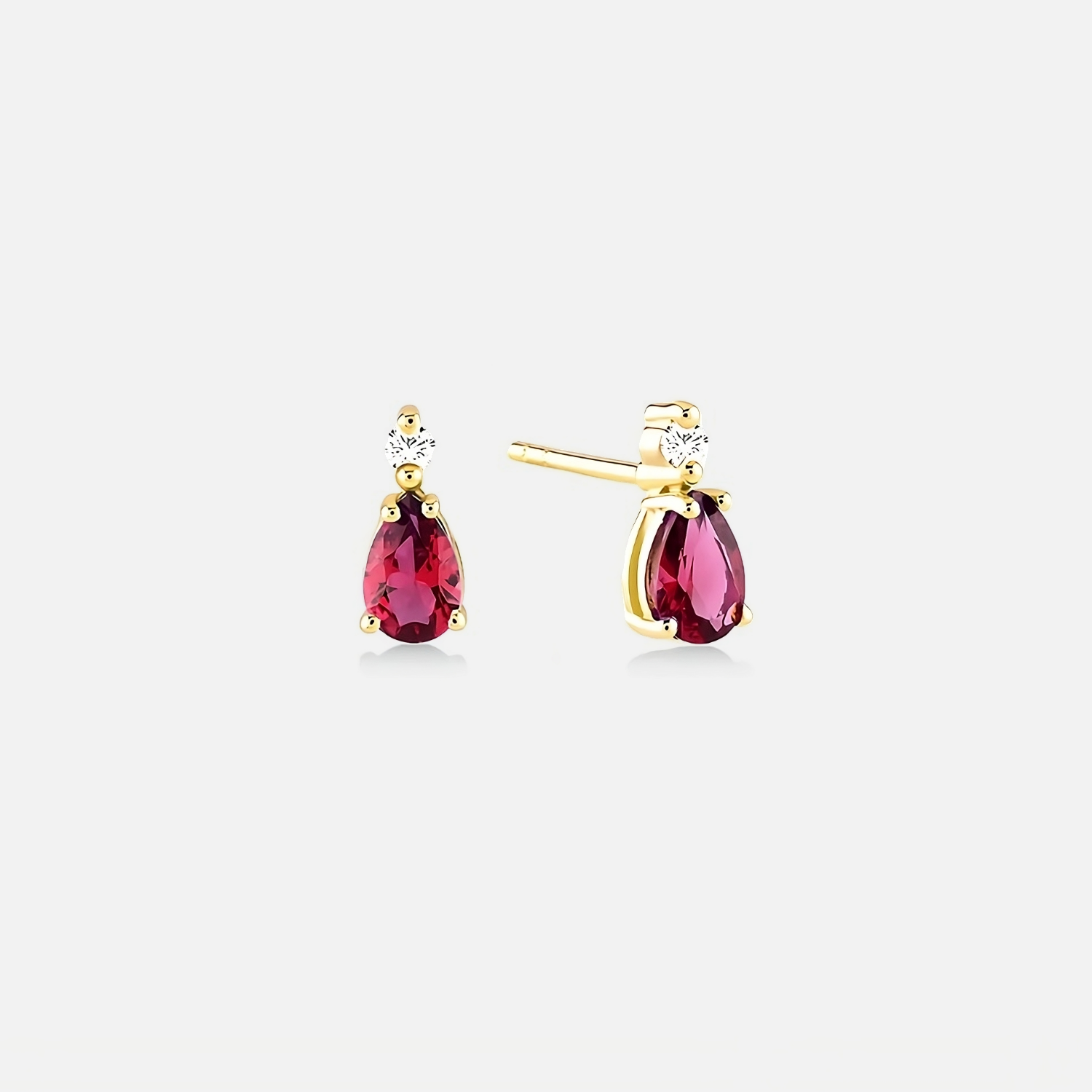 Colored Water Drop Zircon Stud Earrings | 925 Sterling Silver