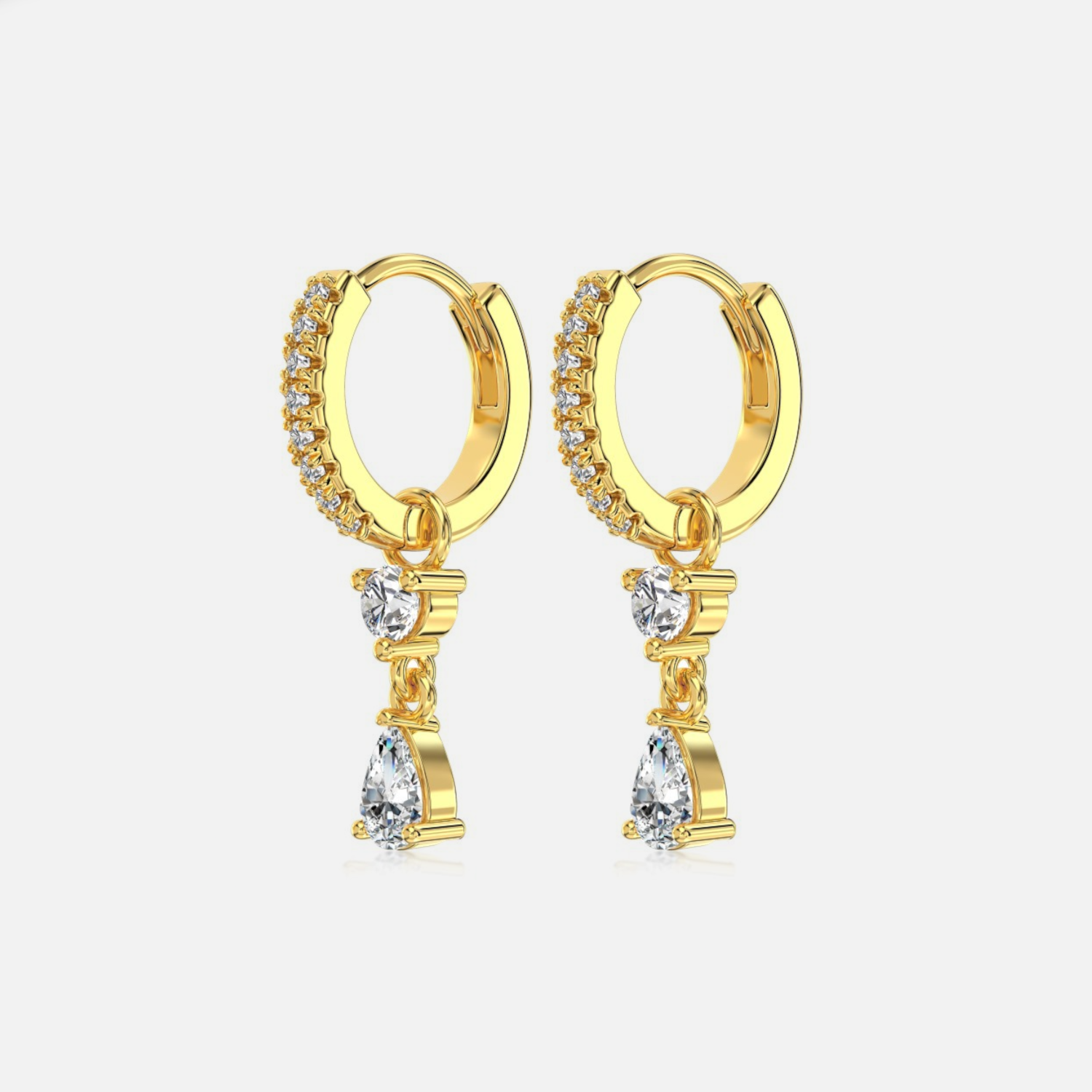 Zircon Water Drop Earrings | 925 Sterling Silver, Elegant Design