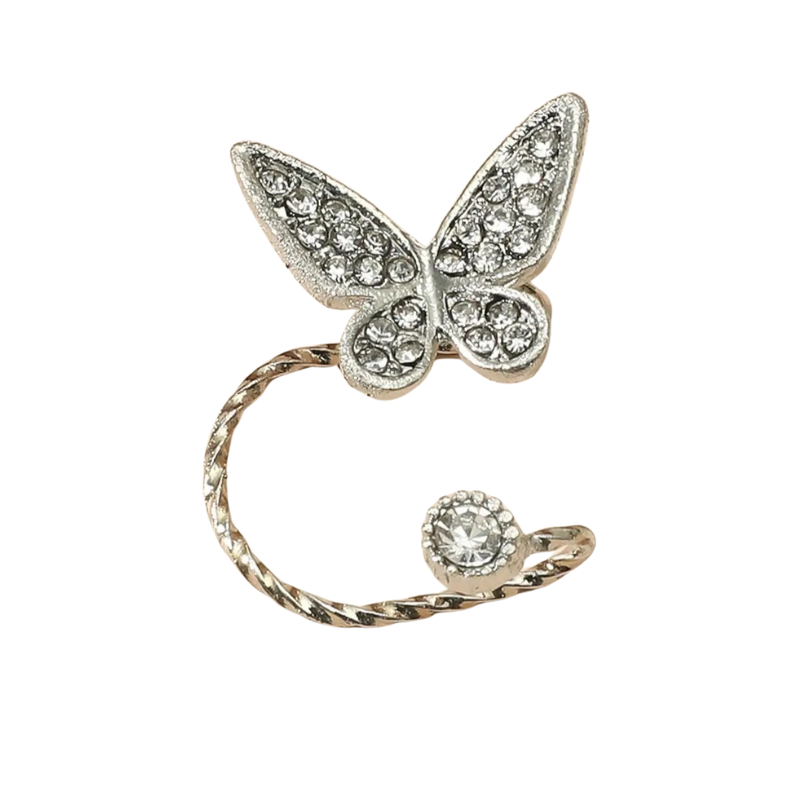 Boucles d'oreilles Papillon en Cristal | Or 14 carats plaqué