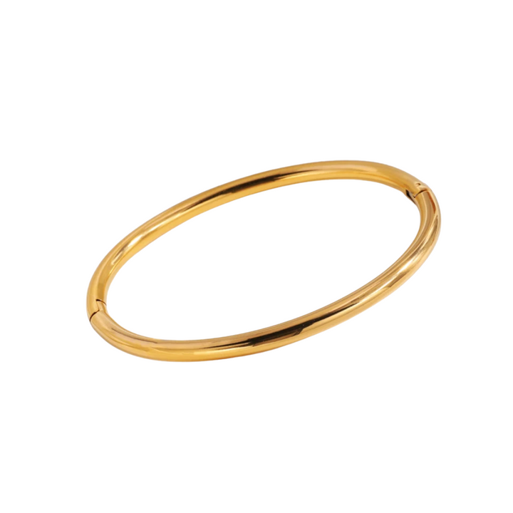 Bracciale schiavo massiccio classico | Oro placcato 14k