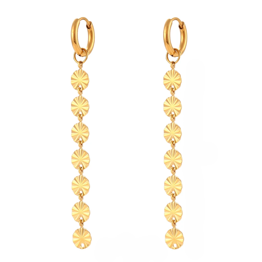 Boucles d'oreilles Cirkel Cascade | Or plaqué 14k