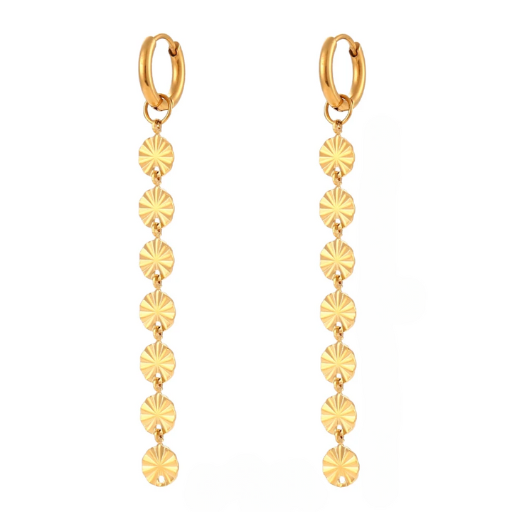 Boucles d'oreilles Cirkel Cascade | Or plaqué 14k