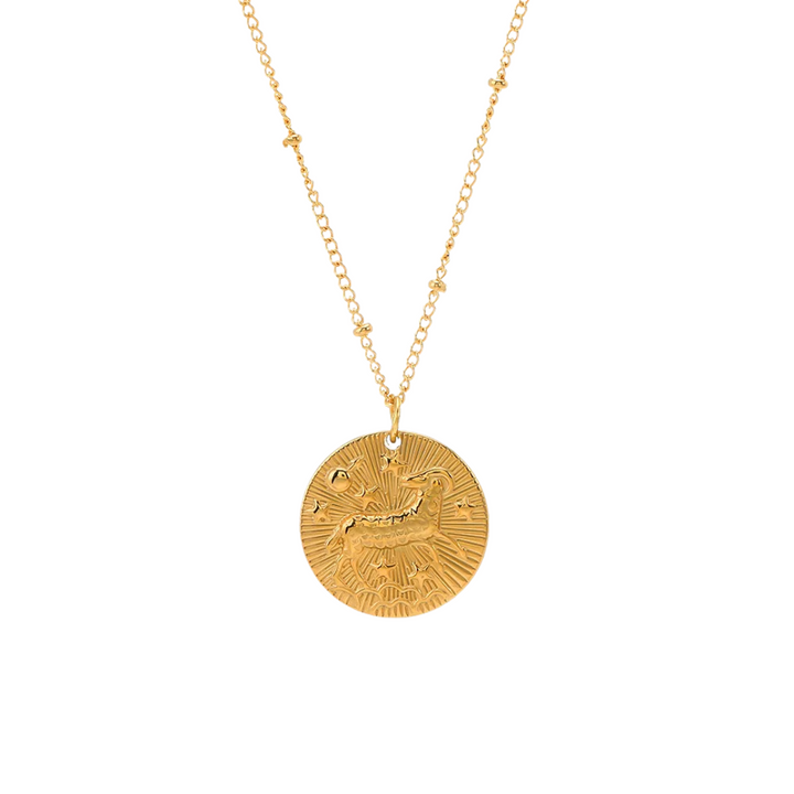 Collana con Medaglione con Costellazione | Oro Placcato 14k