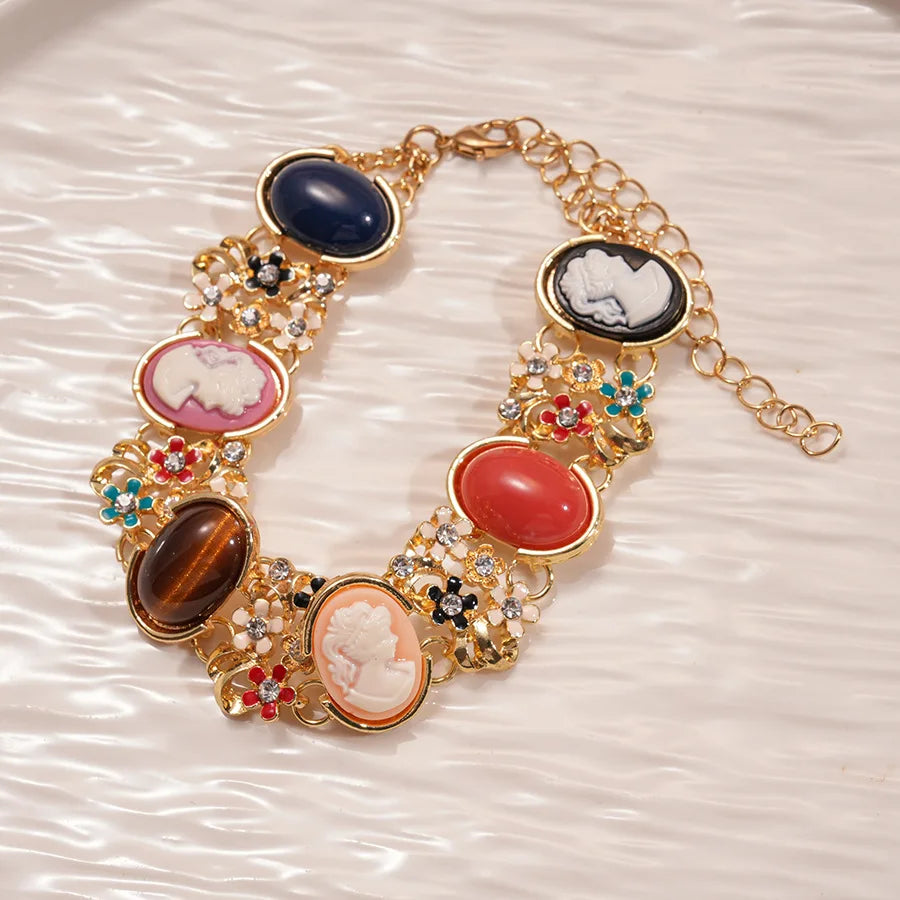 Ensemble de bijoux style baroque | Collier, bracelet et boucles d'oreilles, luxe et élégant