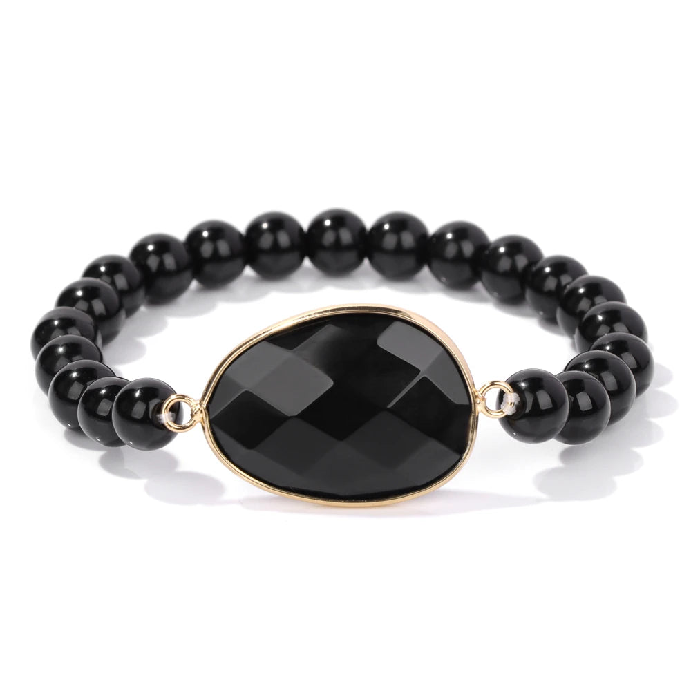 Onregelmatige Natuursteen Bedelarmband | Handgemaakte Armband met Helende Edelstenen