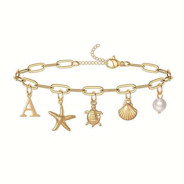 Bracelet personnalisé avec initiale | Or plaqué 14K