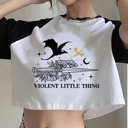 Fourth Wing Crop Top Violent Little Thing