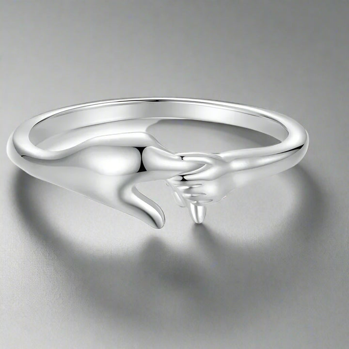 Prends Ma Main Bague | Mère & Fille, Argent Sterling, Bijou Symbolique