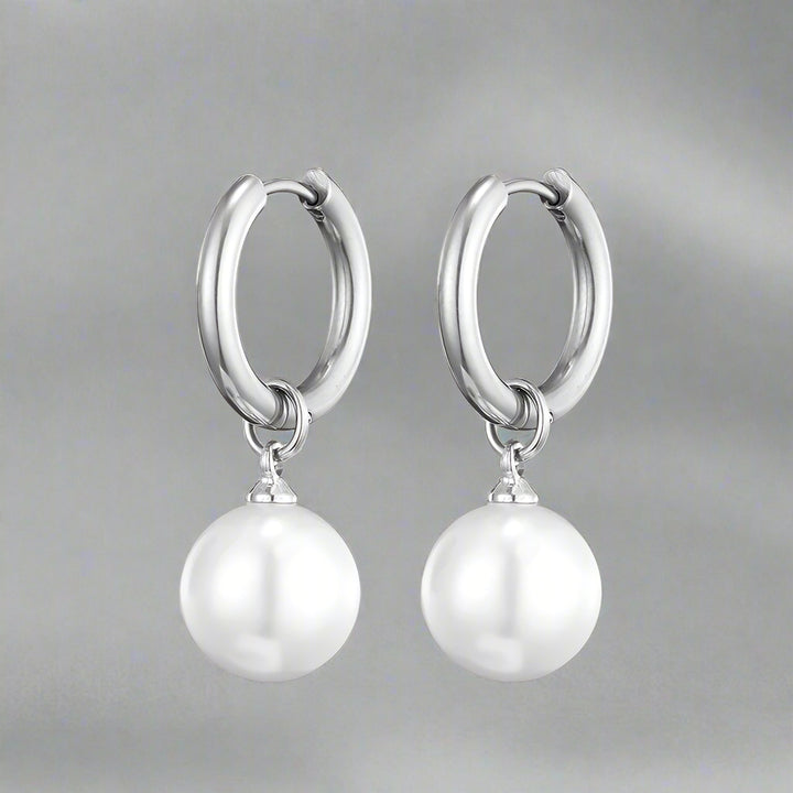 Moderne boucles d'oreilles en perles | Or plaqué 14K, élégant et stylé