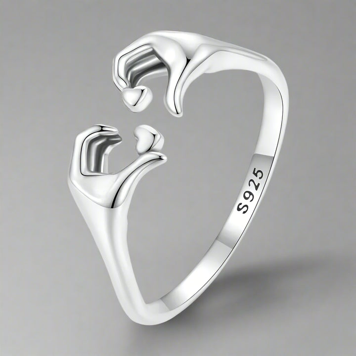 Bague d'amour | Geste de cœur en argent sterling