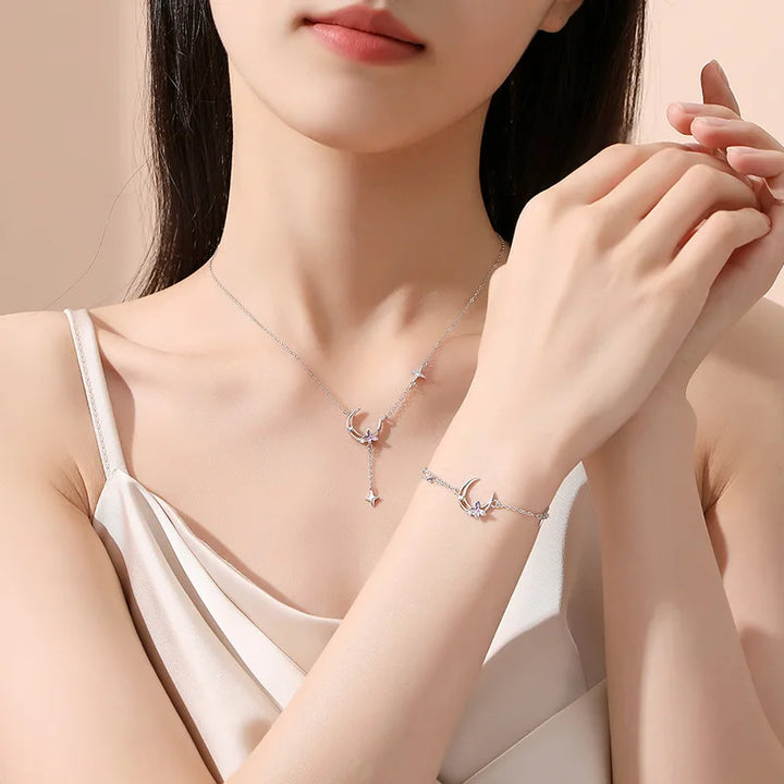 Bracelet Papillon Lune Argentée | Argent Sterling, Bracelet Fantaisie Réglable