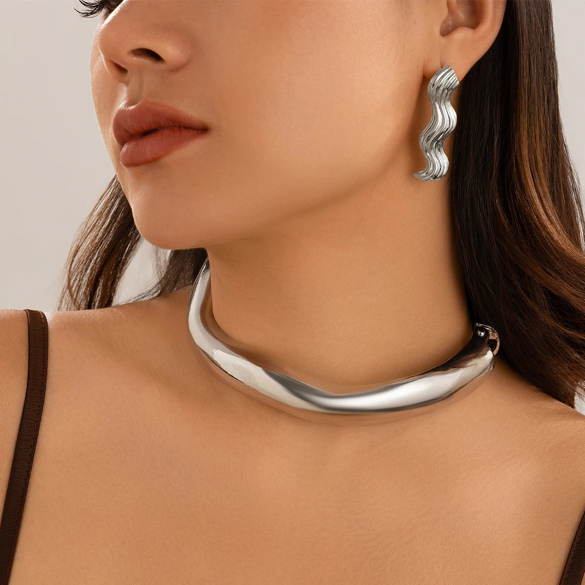 Statement Choker XXL | 14K Verguld Goud – Krachtige Eyecatcher