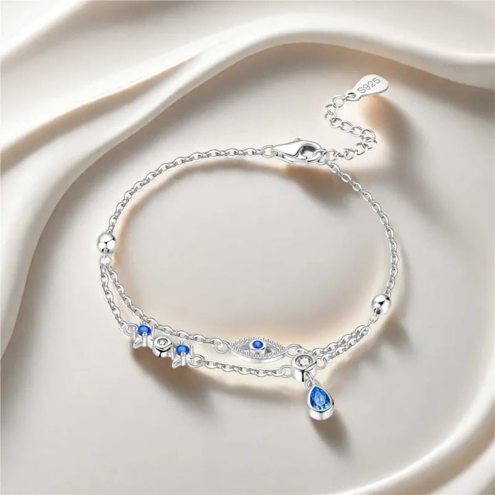 Brassard Œil Mauvais | Argent Sterling, Réglable, Bijou Protecteur