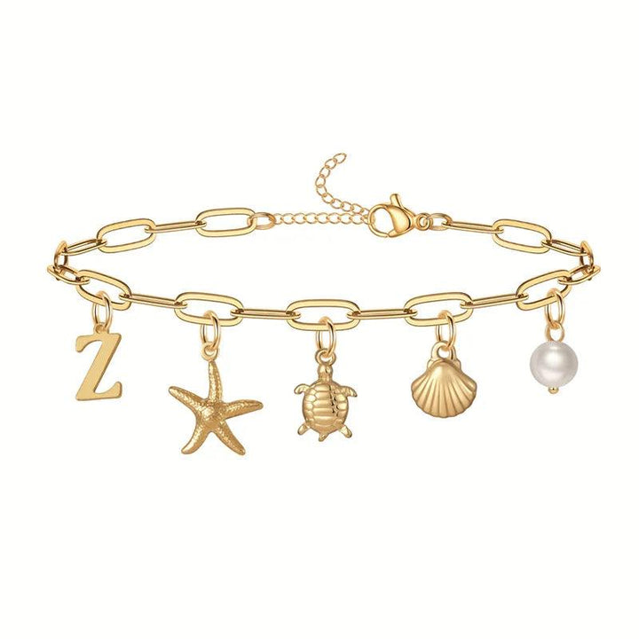 Bracelet personnalisé avec initiale | Or plaqué 14K