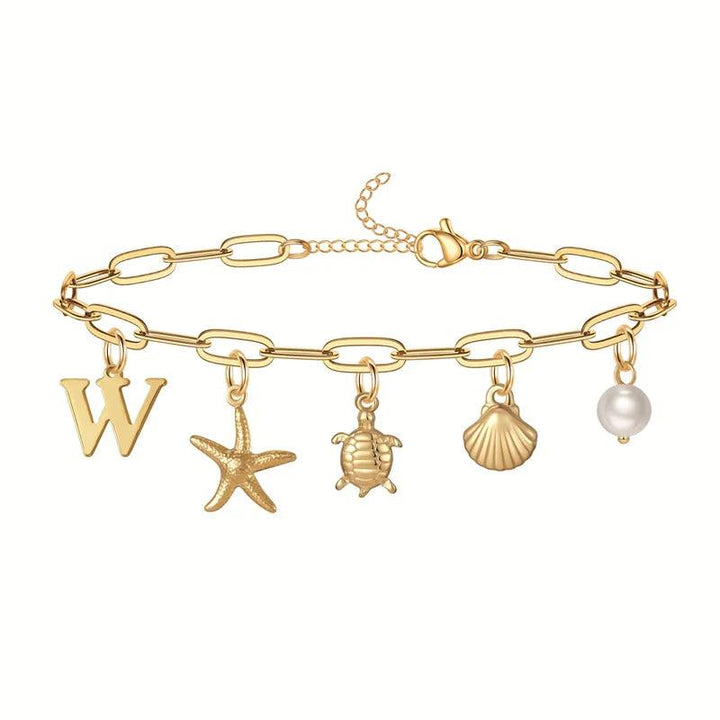 Bracelet personnalisé avec initiale | Or plaqué 14K