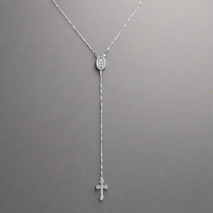 Collier chapelet | Collier de foi, or plaqué 14 carats, bijou religieux