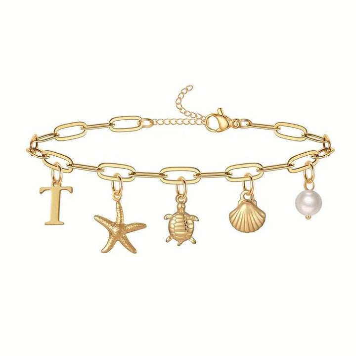 Bracelet personnalisé avec initiale | Or plaqué 14K
