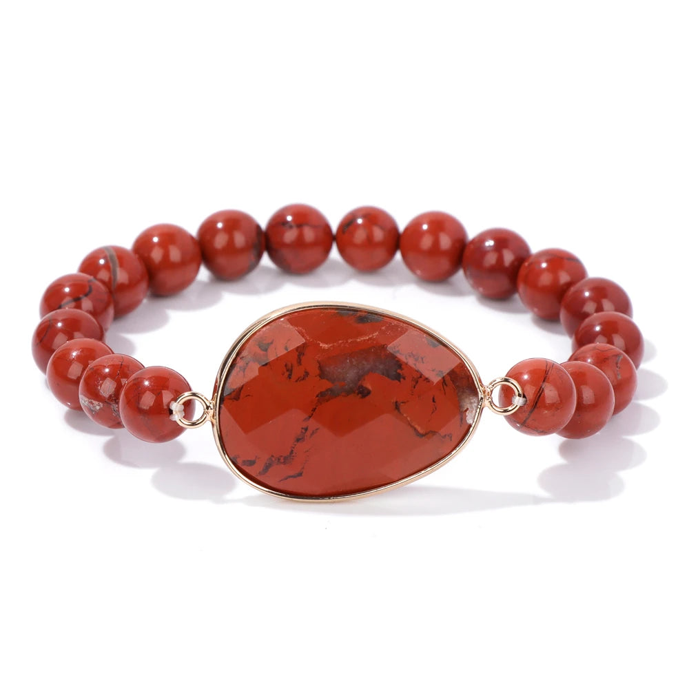 Onregelmatige Natuursteen Bedelarmband | Handgemaakte Armband met Helende Edelstenen