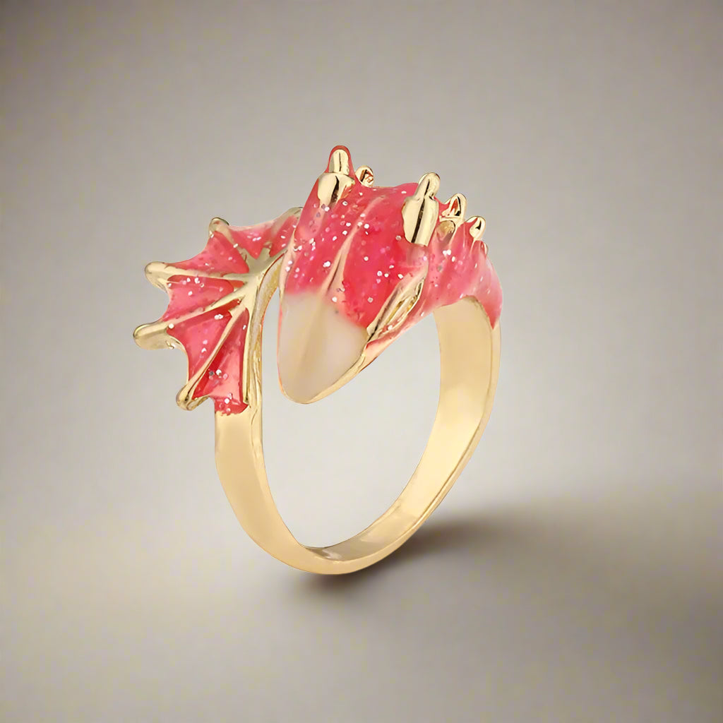 Bague Dragon en Cristaux Colorés | Bague Fantaisie Ajustable, Bijou de Luxe Statement