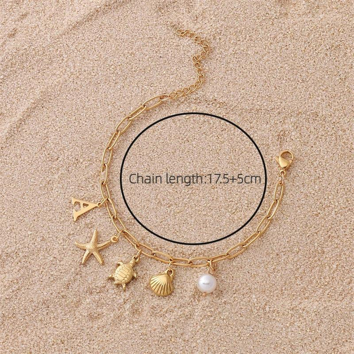 Bracelet personnalisé avec initiale | Or plaqué 14K