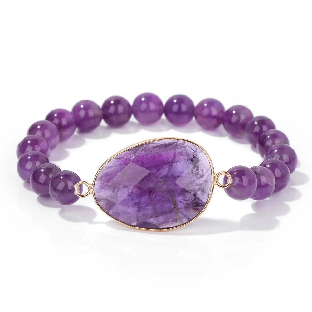 Onregelmatige Natuursteen Bedelarmband | Handgemaakte Armband met Helende Edelstenen