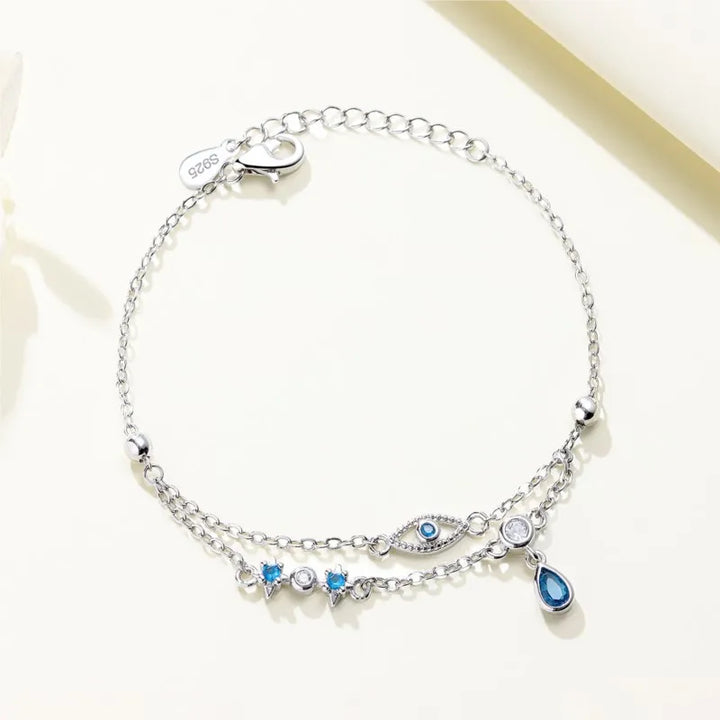 Brassard Œil Mauvais | Argent Sterling, Réglable, Bijou Protecteur