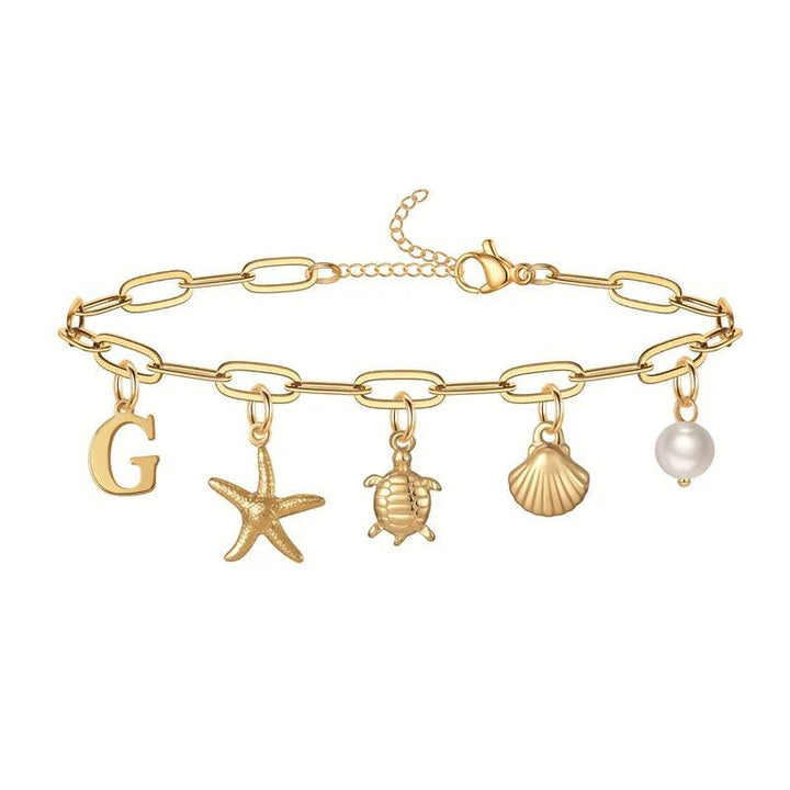 Bracelet personnalisé avec initiale | Or plaqué 14K