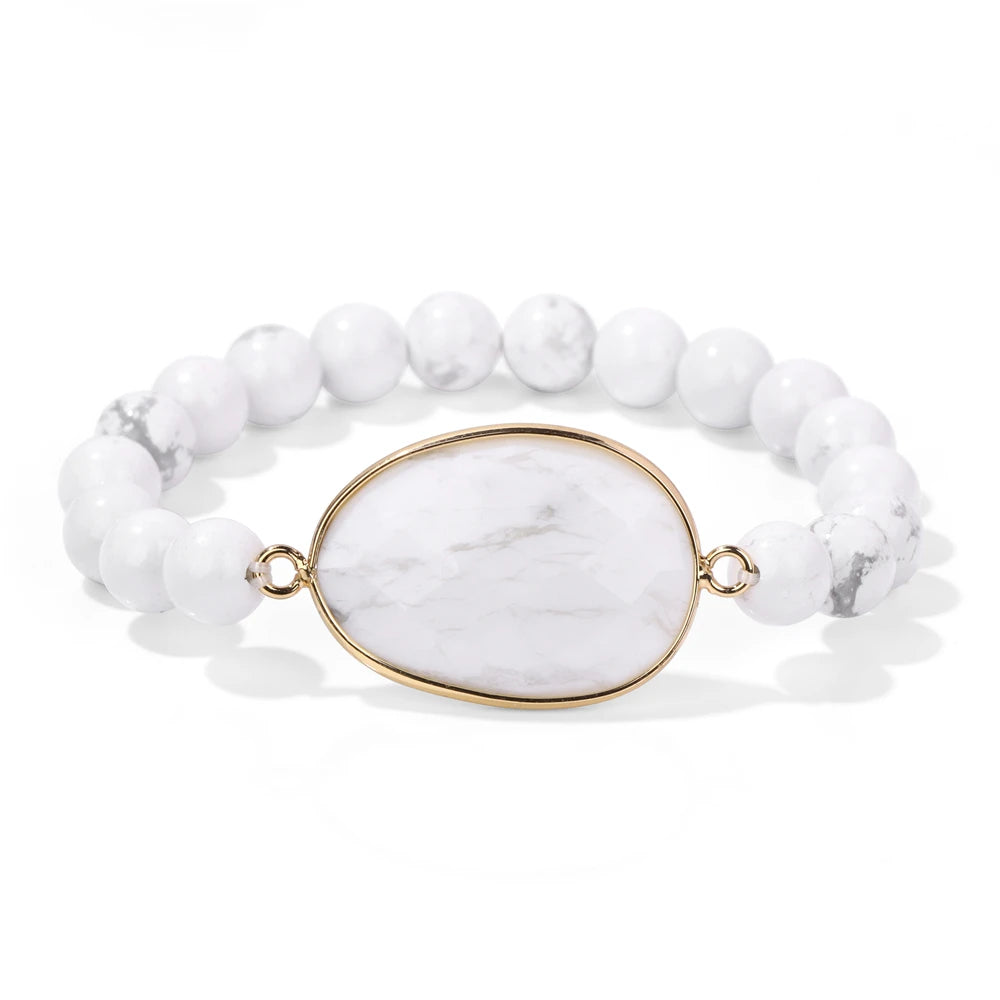 Onregelmatige Natuursteen Bedelarmband | Handgemaakte Armband met Helende Edelstenen