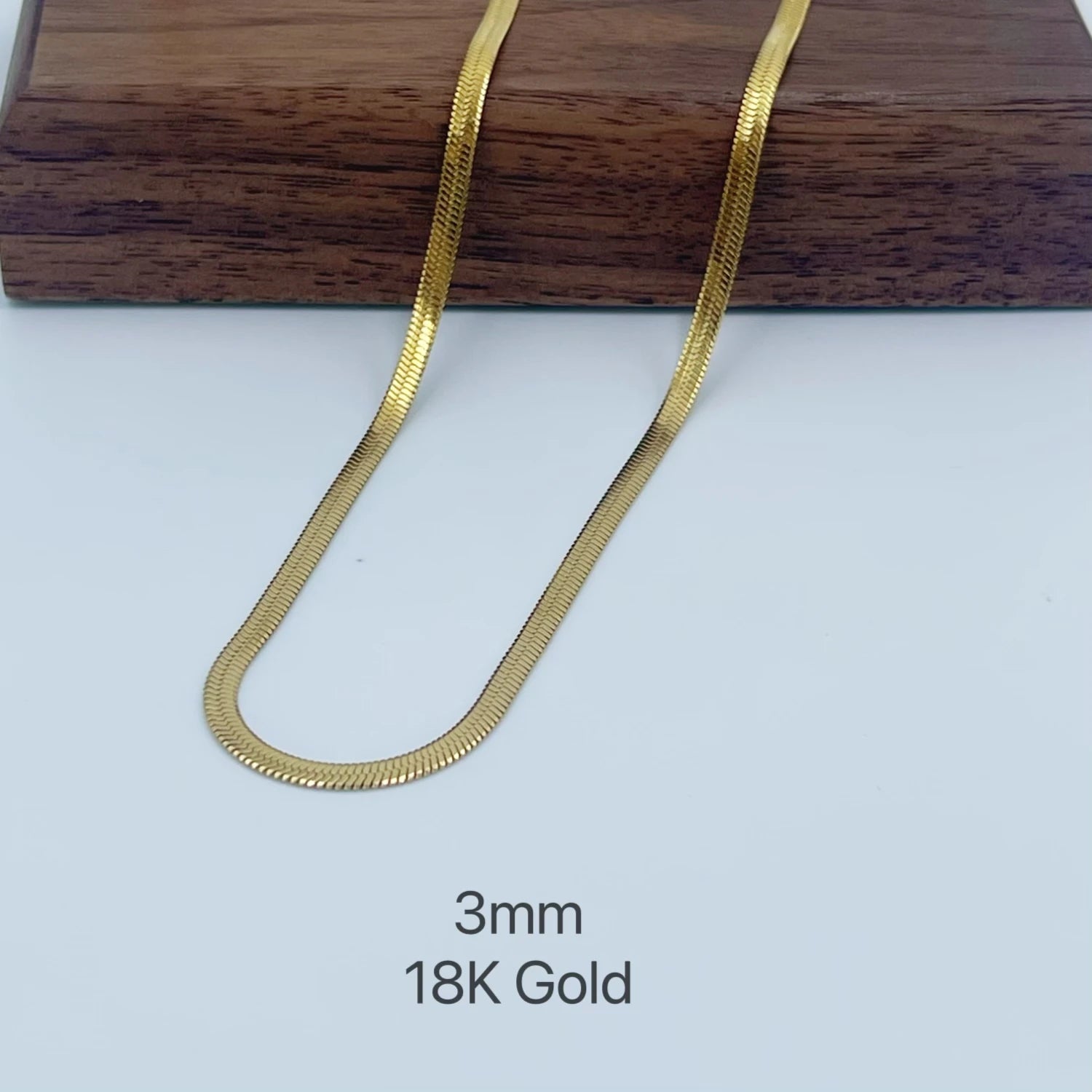 Minimalist Unisex Snake Chain Necklace | 18k Plated Gold & 925 Sterling Silver