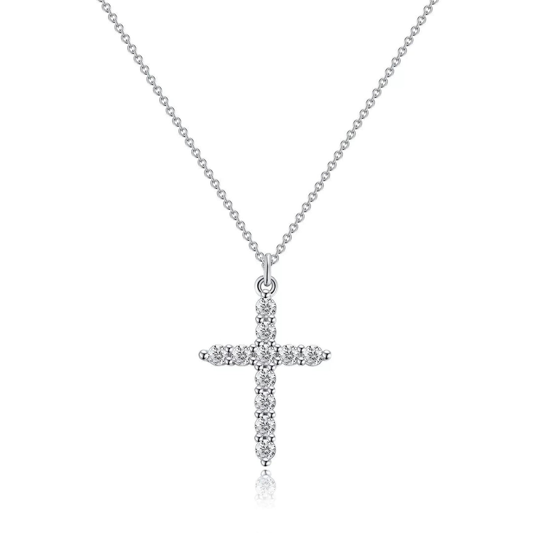 Collier Croix et Couronne | Or 14K Plaqué, Bijou Symbolique et de Luxe