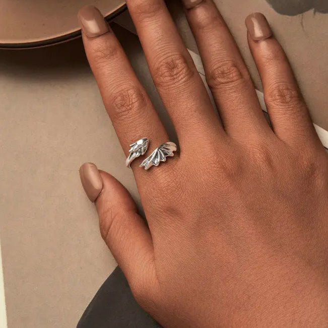 Bague Sans Dents Minimaliste | Argent Sterling, Bague Fantaisie Réglable