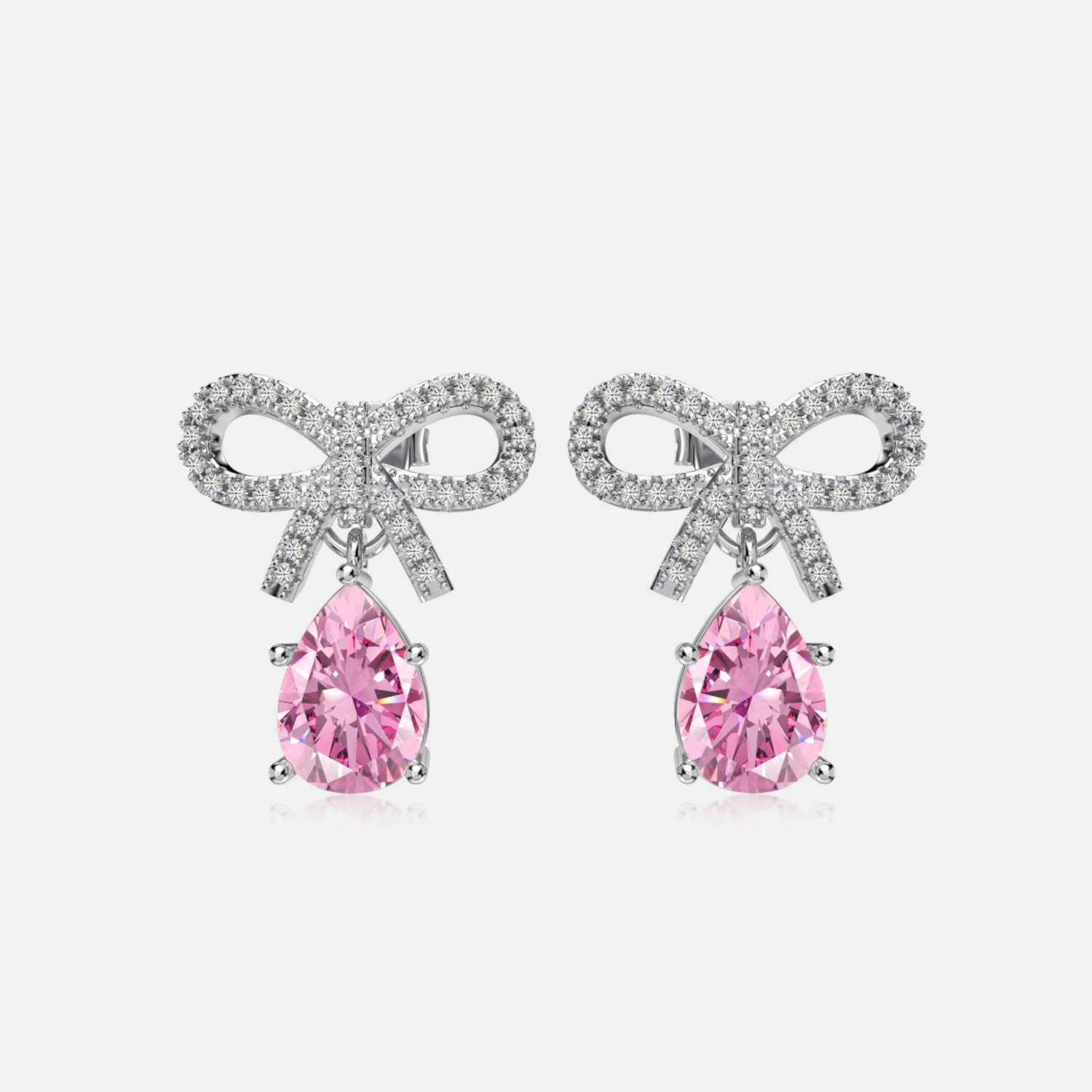 Colored Bow Teardrop Earrings | 925 Sterling Silver